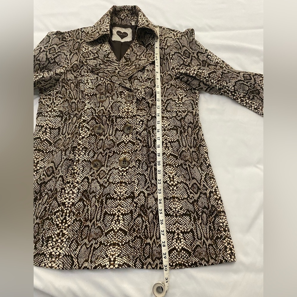 Heart Soul Snakeskin print coat Size X-Large - Picture 5 of 9